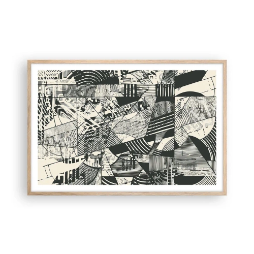 Affiche dans un chêne clair - Poster - Dynamique du modernisme - 91x61 cm