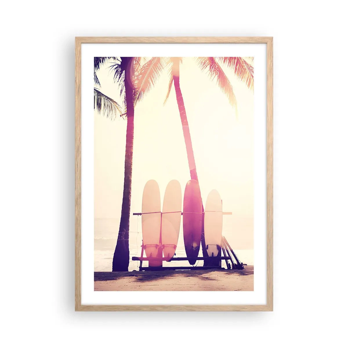 Affiche dans un chêne clair - Poster - Ca va être une journée magnifique - 50x70 cm