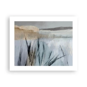 Affiche - Poster - Champs d'hiver - 50x40 cm