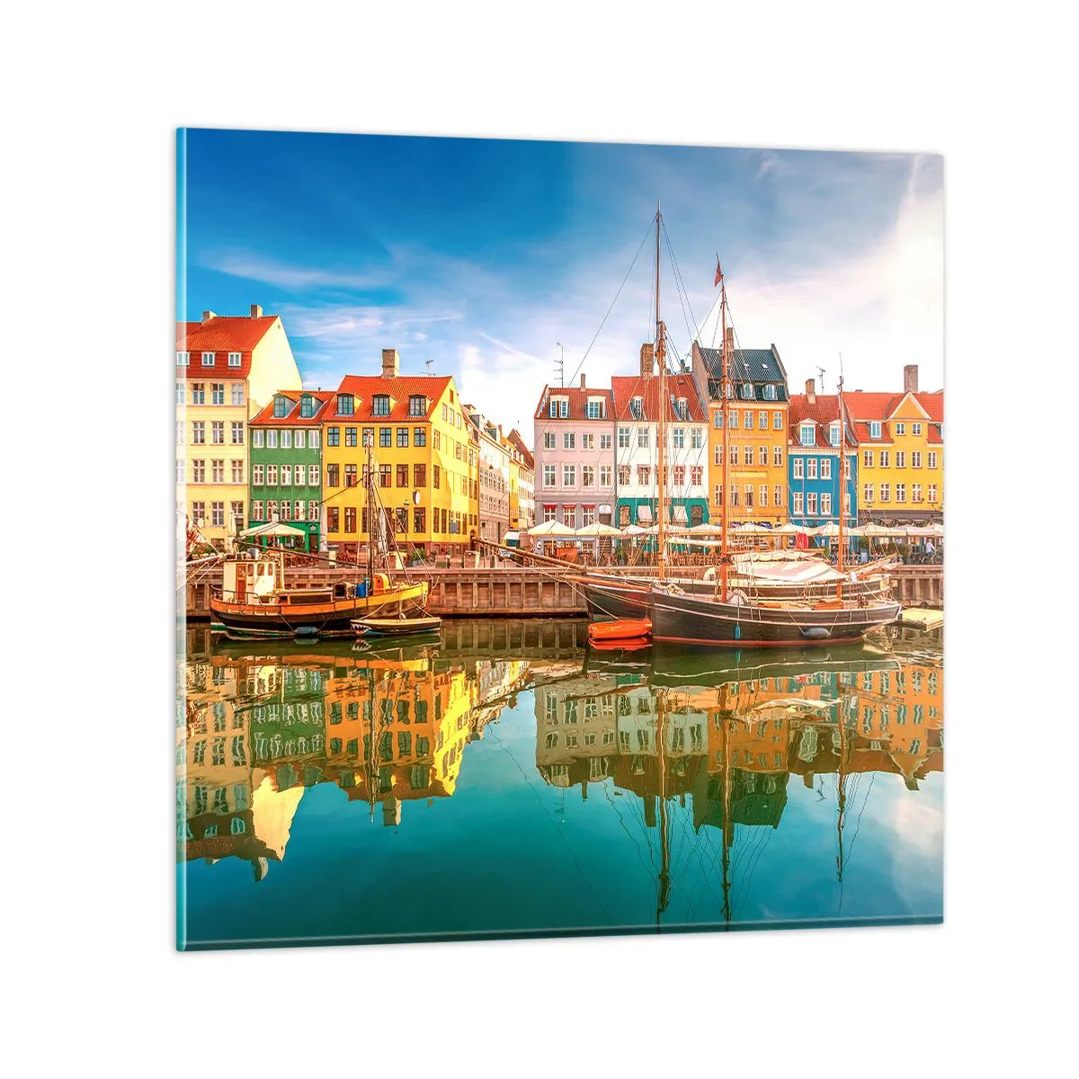 Impression sur verre - Image sur verre - Aussi lisse qu'un miroir au-dessus de l'eau - 40x40 cm