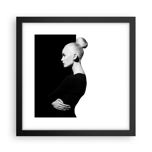 Affiche dans un cadre noir - Poster - Tout simplement une femme - 30x30 cm