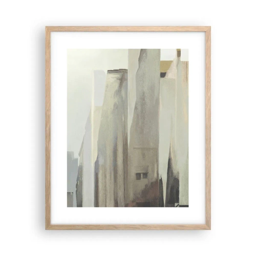 Affiche dans un chêne clair - Poster - Rêve de la ville - 40x50 cm