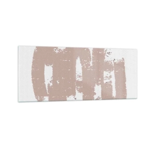 Impression sur verre - Image sur verre - Abstraction en rose tendre - 100x40 cm