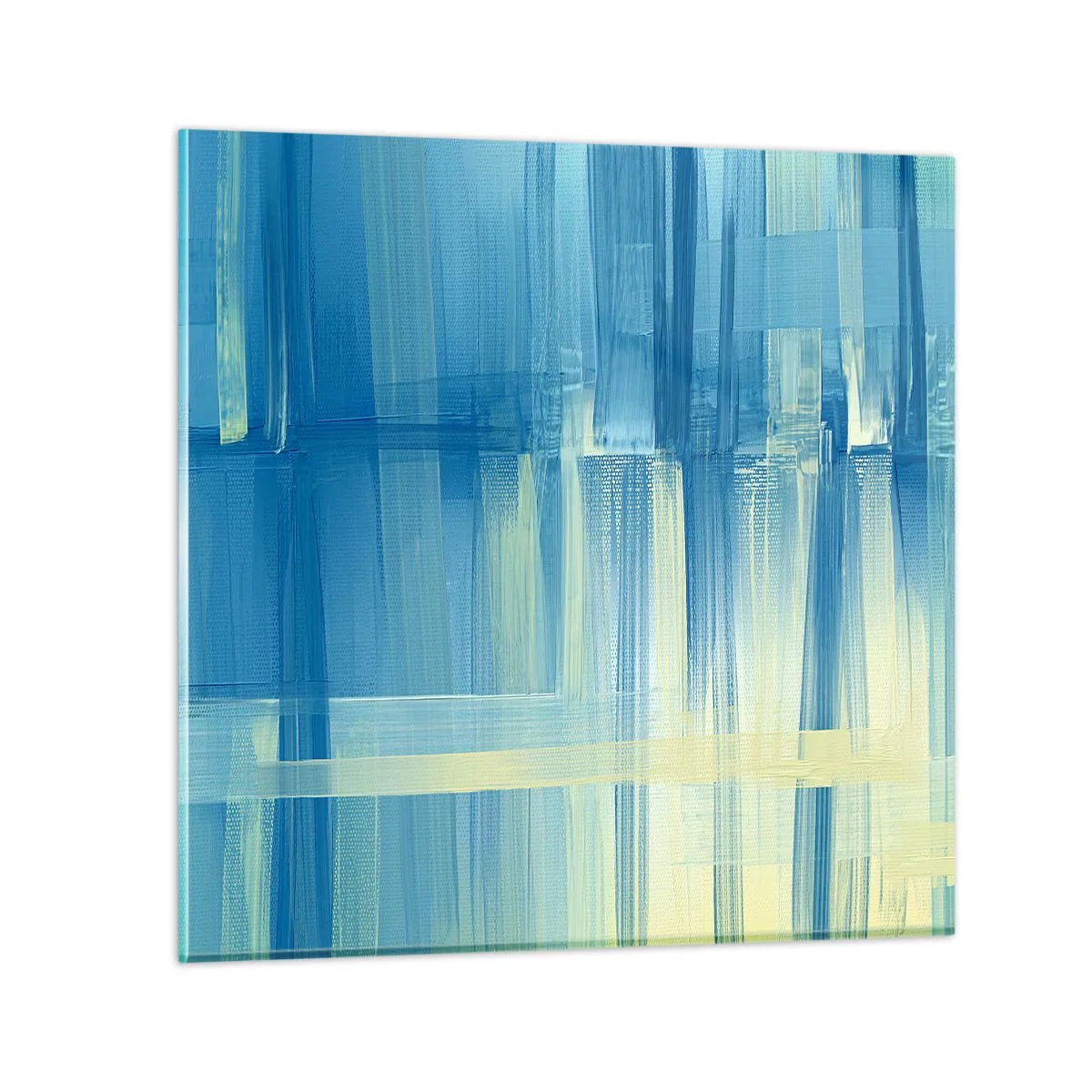 Impression sur verre - Image sur verre - Composition en turquoise - 70x70 cm
