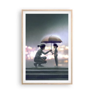 Affiche dans un chêne clair - Poster - Et maintenant, tout va bien - 61x91 cm