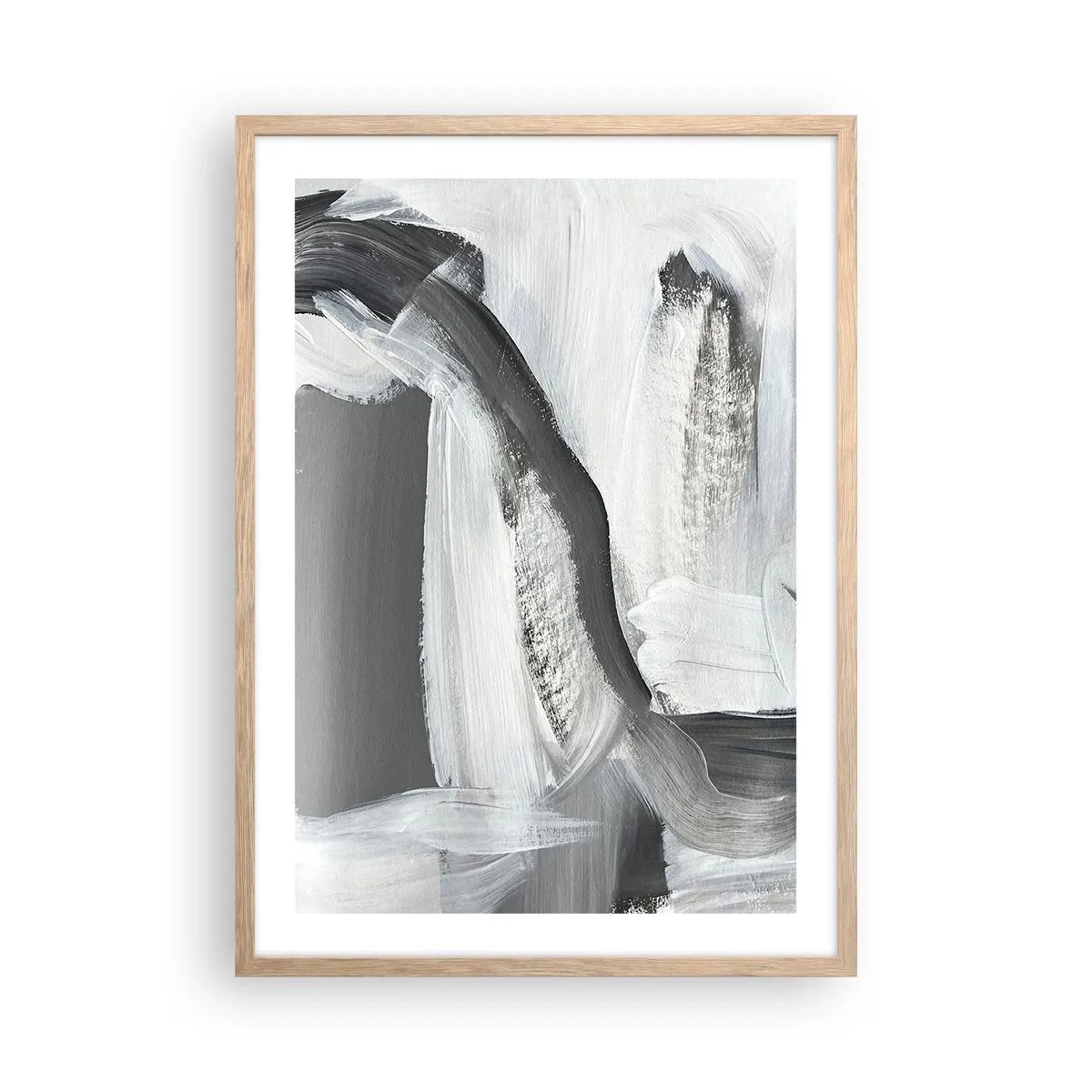 Affiche dans un chêne clair - Poster - Un geste décisif - 50x70 cm