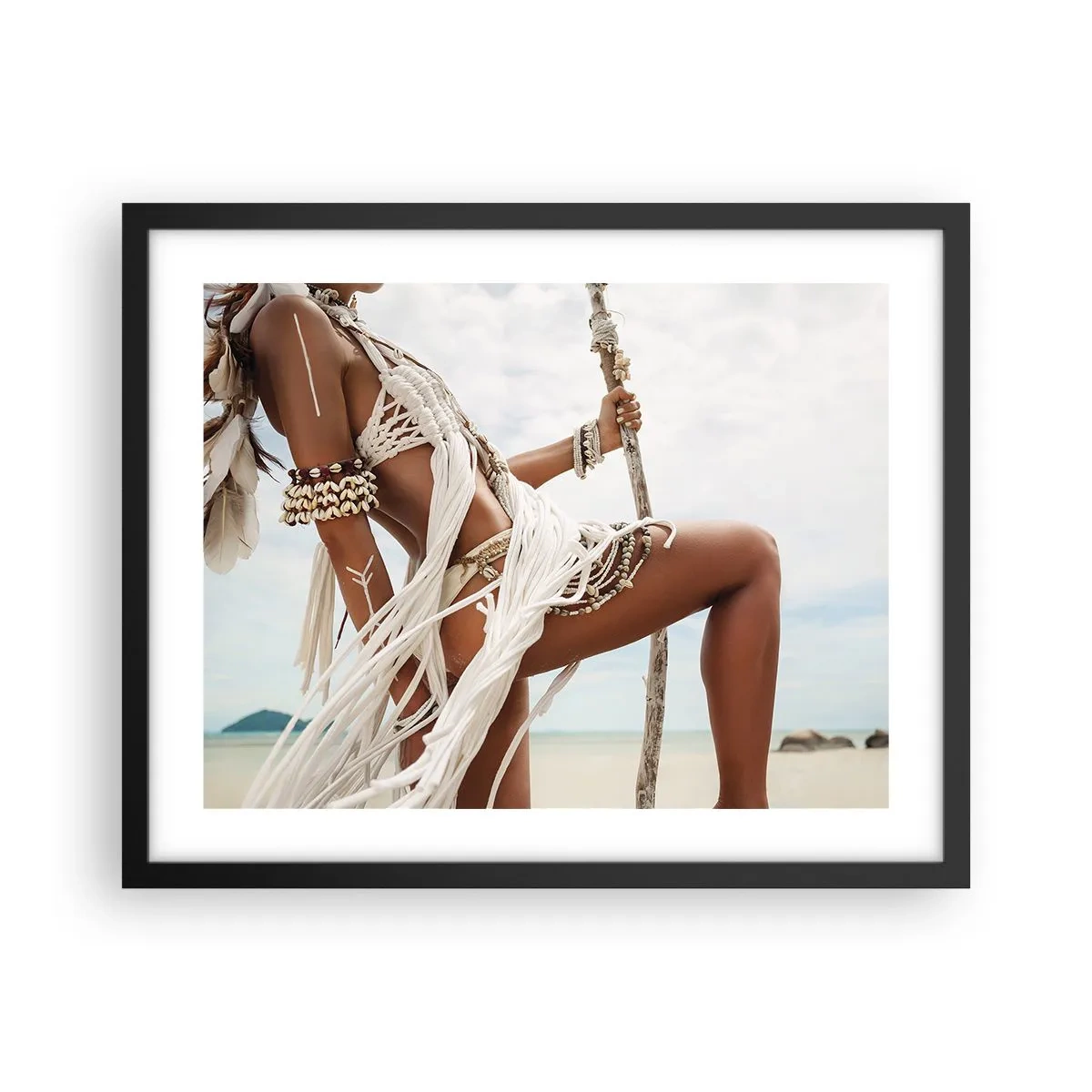 Affiche dans un cadre noir - Poster - Prêtresse du soleil - 50x40 cm