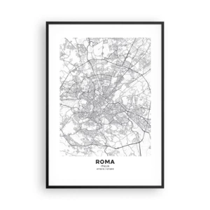 Affiche dans un cadre noir - Poster - Cercle romain - 70x100 cm