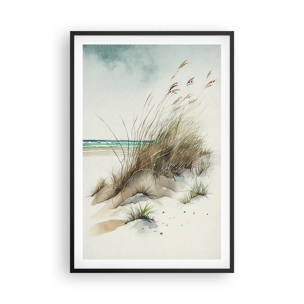 Affiche dans un cadre noir - Poster - Recouvert de sable - 61x91 cm