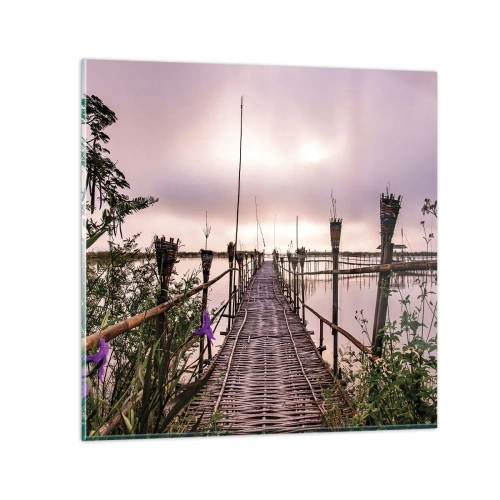 Impression sur verre - Image sur verre - Le silence et le calme d'Asie - 70x70 cm