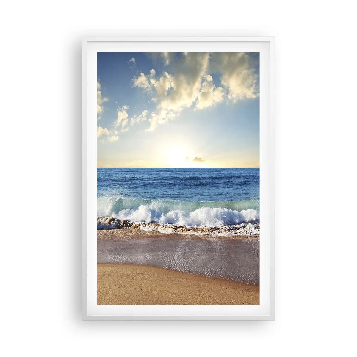 Affiche dans un cadre blanc - Poster - Mouvement et immobilité à la fois - 61x91 cm