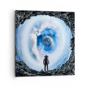 Impression sur toile - Image sur toile - Plus très loin de la maison - 70x70 cm