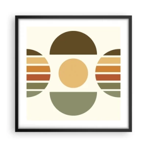 Affiche dans un cadre noir - Poster - Dans les coulaurs de la terre - 50x50 cm