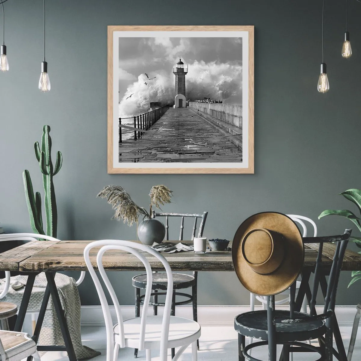 Affiche dans un chêne clair - Poster - Sans peur - 60x60 cm