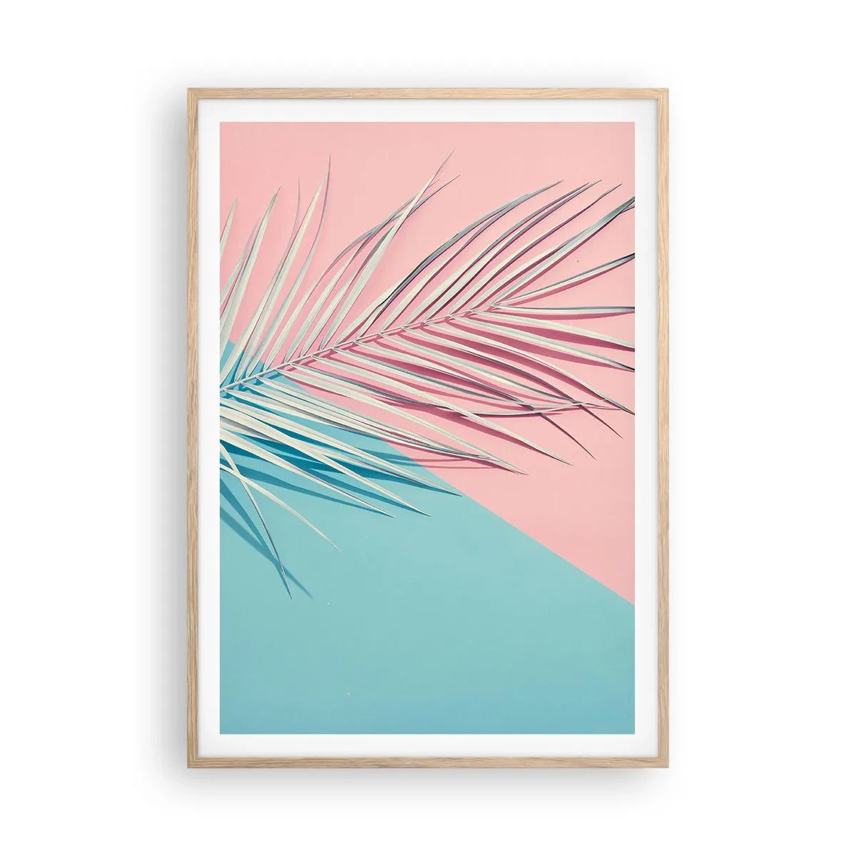 Affiche dans un chêne clair - Poster - Impression tropicale - 70x100 cm