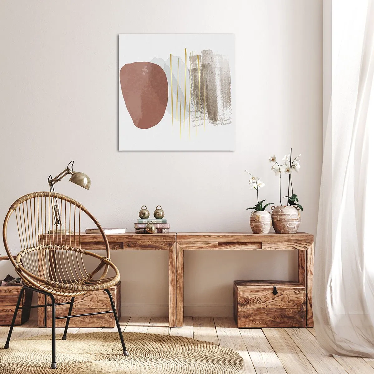 Impression sur toile - Image sur toile - Colonnade abstraite - 60x60 cm