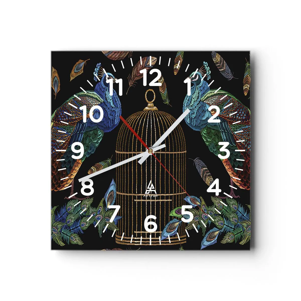 Horloge murale - Pendule murale - En robes royales - 40x40 cm