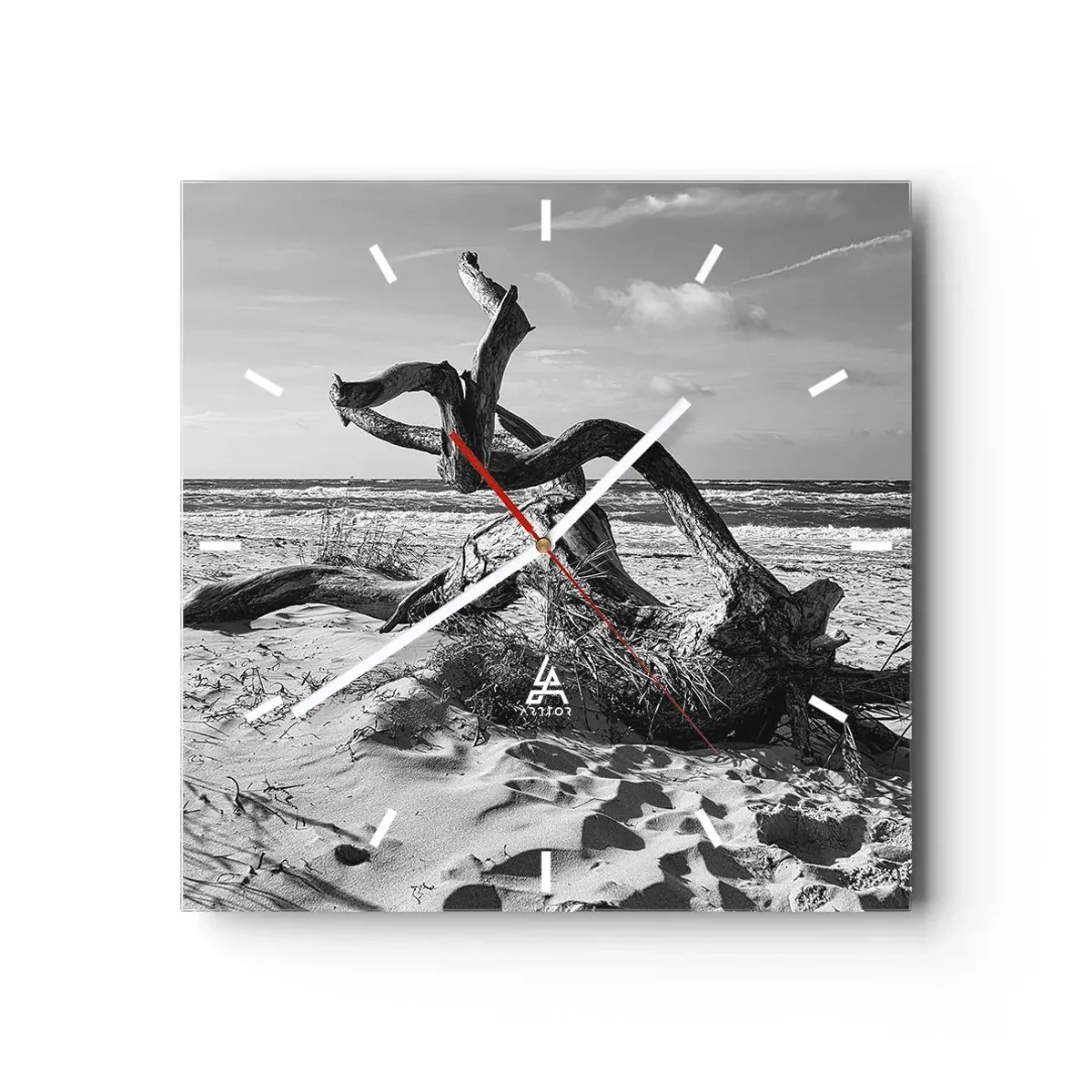 Horloge murale - Pendule murale - Sculpture marine - 40x40 cm