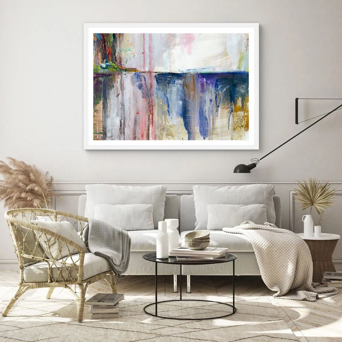 Affiche dans un cadre blanc - Poster - Impressions et associations colorées - 40x30 cm