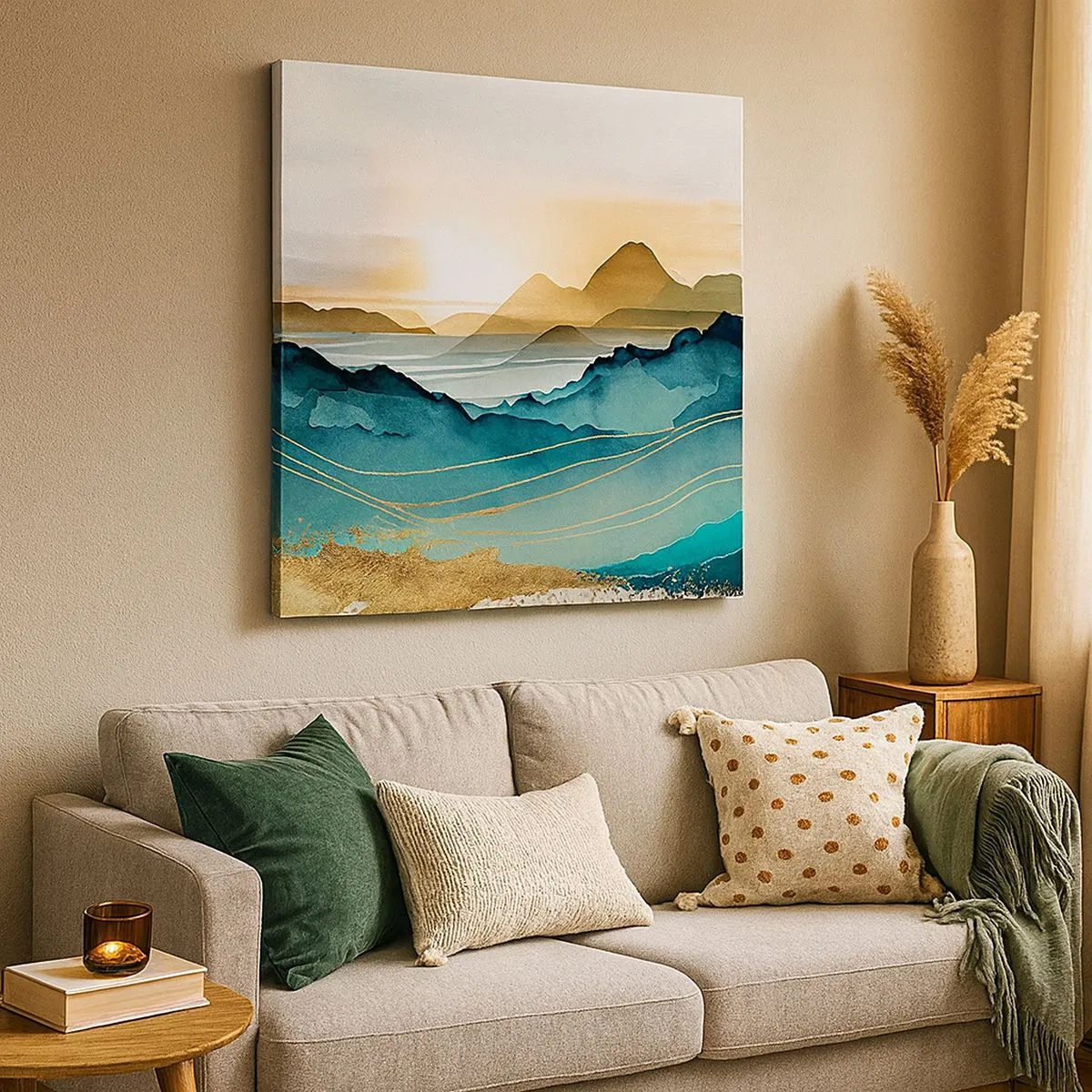 Impression sur toile - Image sur toile - Au frontière de l’abstraction – paysage - 30x30 cm