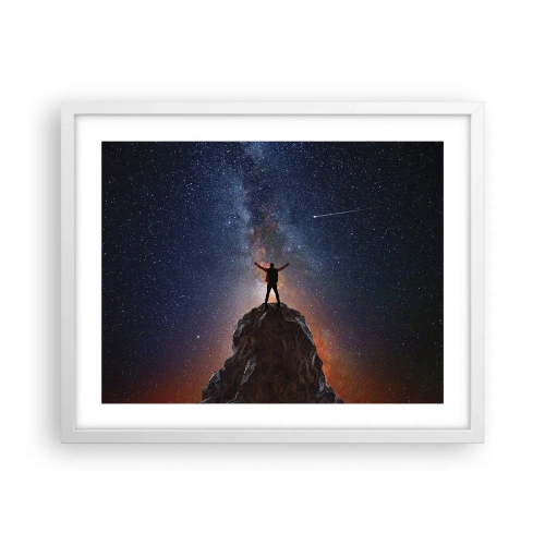 Affiche dans un cadre blanc - Poster - Le force est avec moi! - 50x40 cm