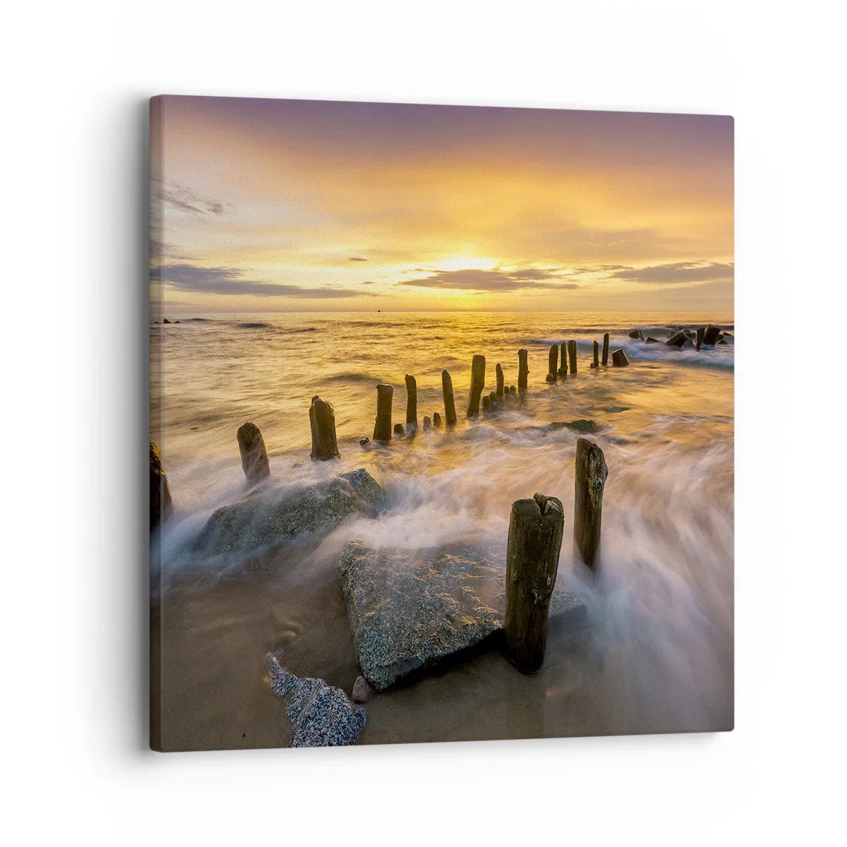 Impression sur toile - Image sur toile - La beauté brute de la mer Baltique - 30x30 cm