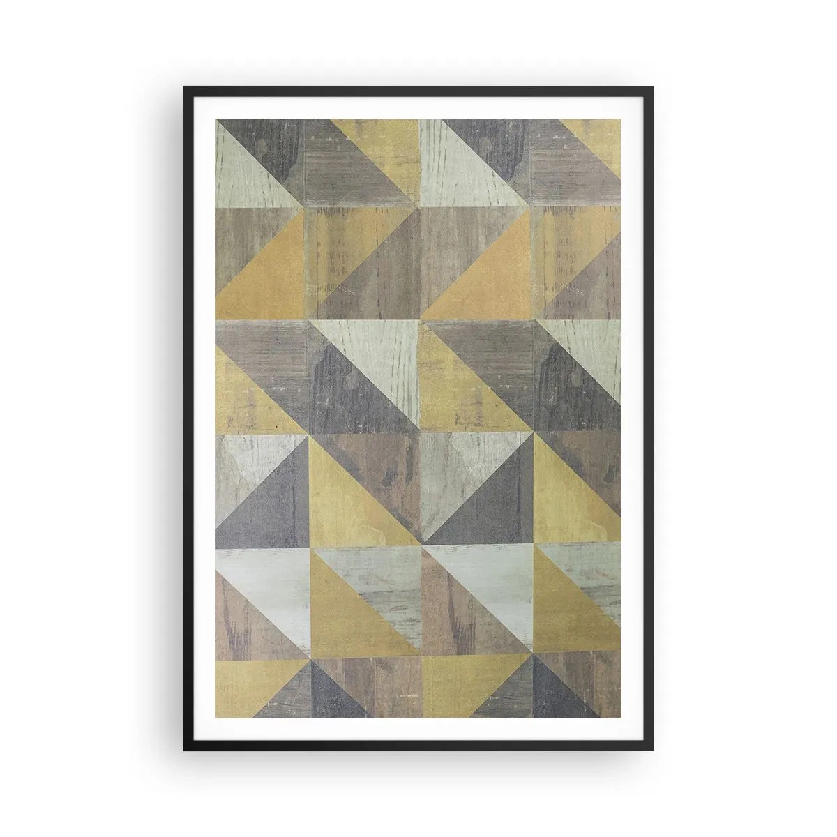 Affiche dans un cadre noir - Poster - Suivant l'angle du triangle - 70x100 cm