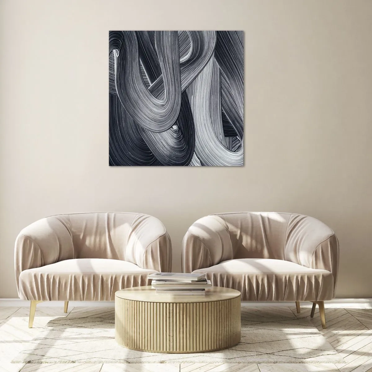 Impression sur verre - Image sur verre - La fluidité de la réalité - 30x30 cm