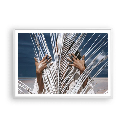 Affiche dans un cadre blanc - Poster - Fille de chaman ? - 100x70 cm