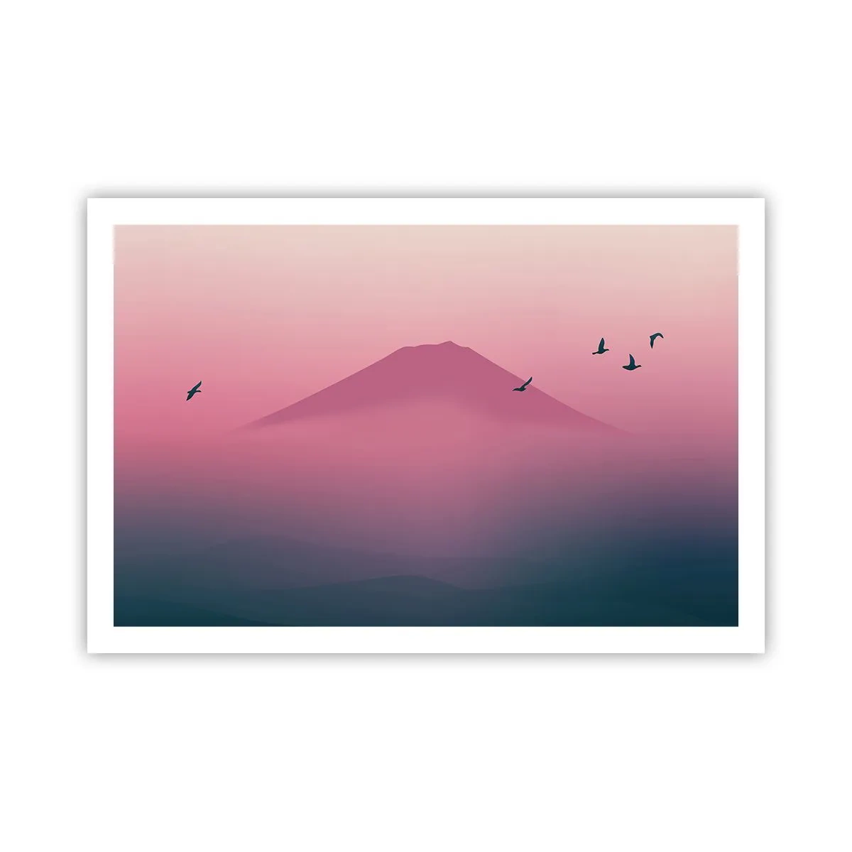 Affiche - Poster - Des pèlerins au dessus des nuages - 91x61 cm