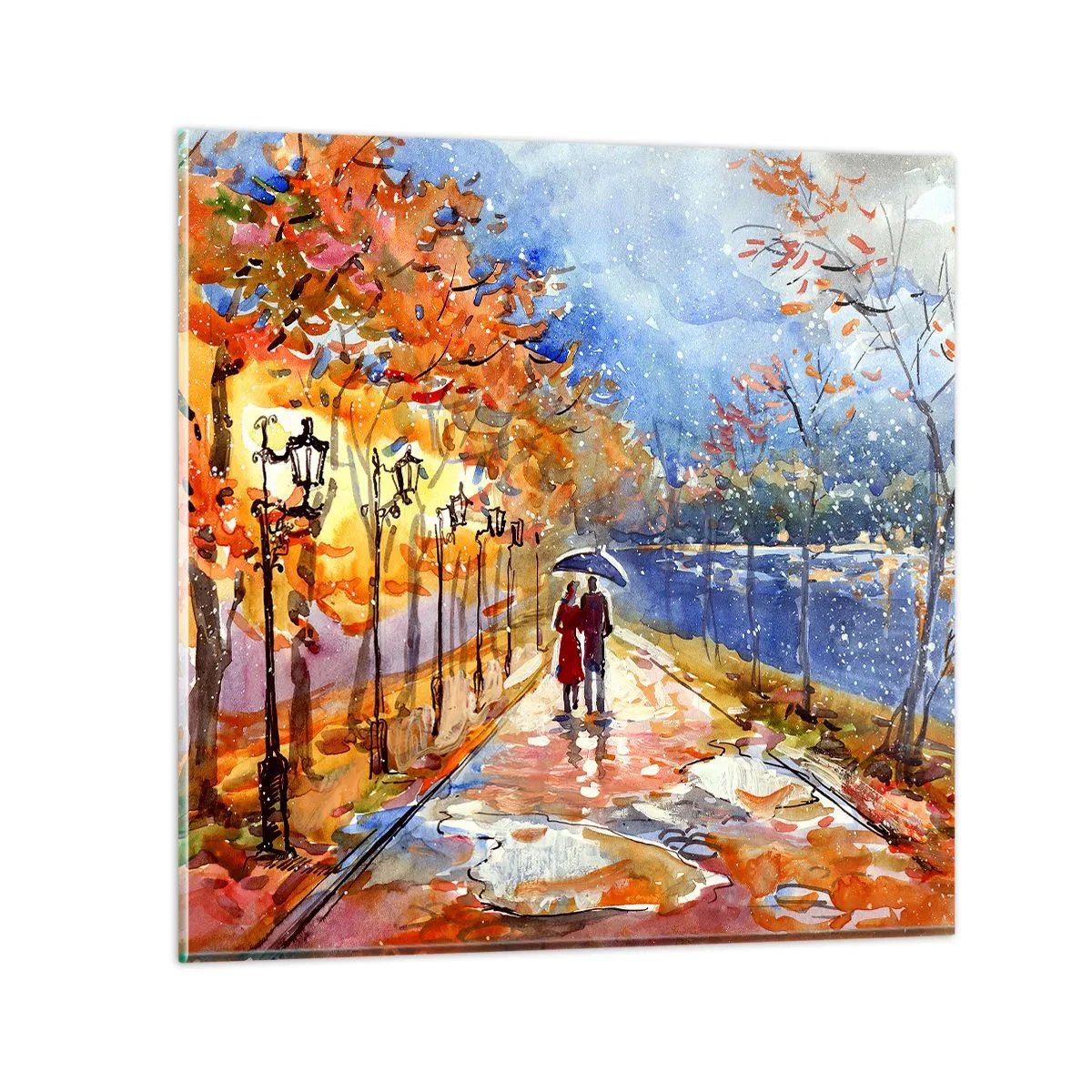 Impression sur verre - Image sur verre - Ensemble jusqu'au bout du temps - 40x40 cm