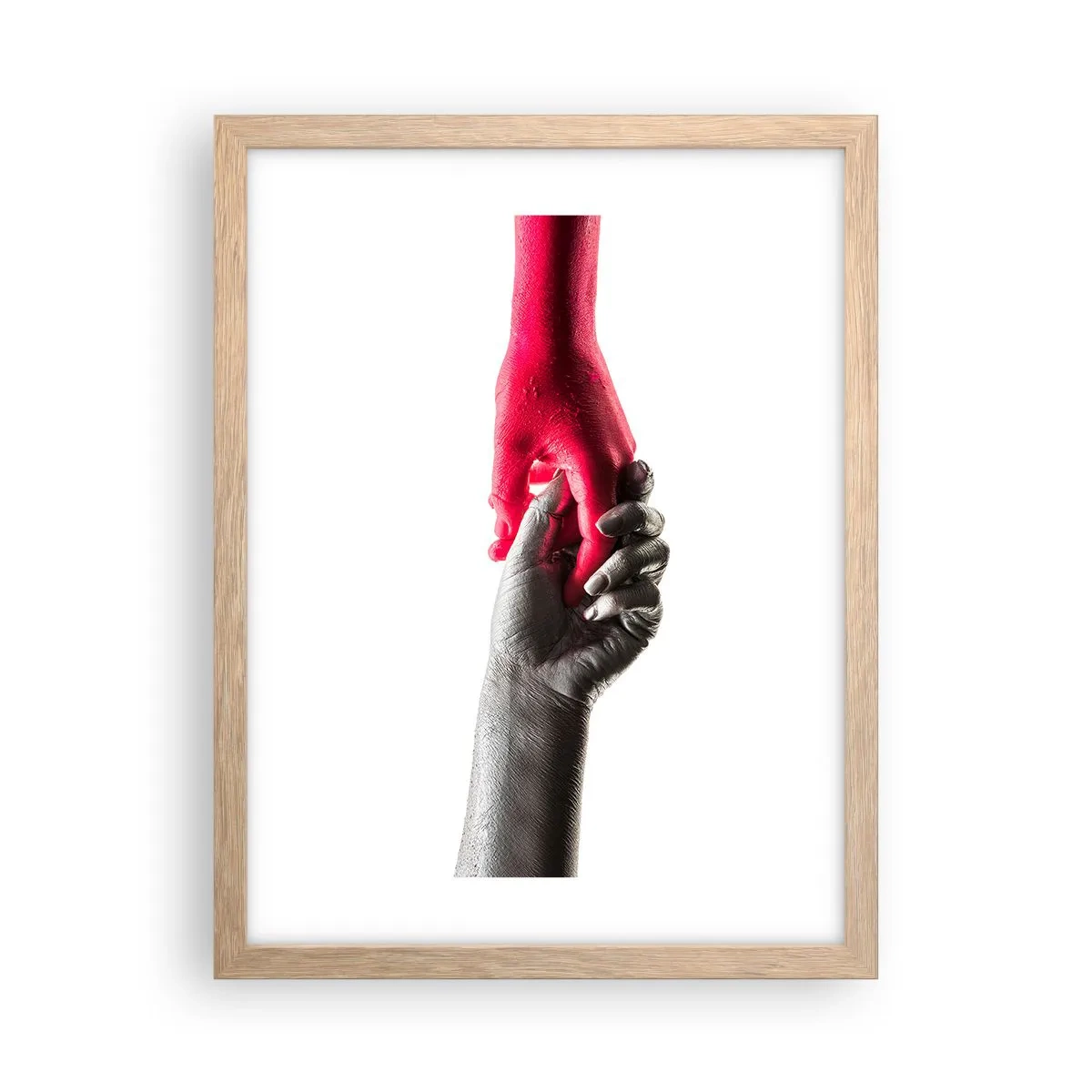 Affiche dans un chêne clair - Poster - Ensemble, bien que différents - 30x40 cm
