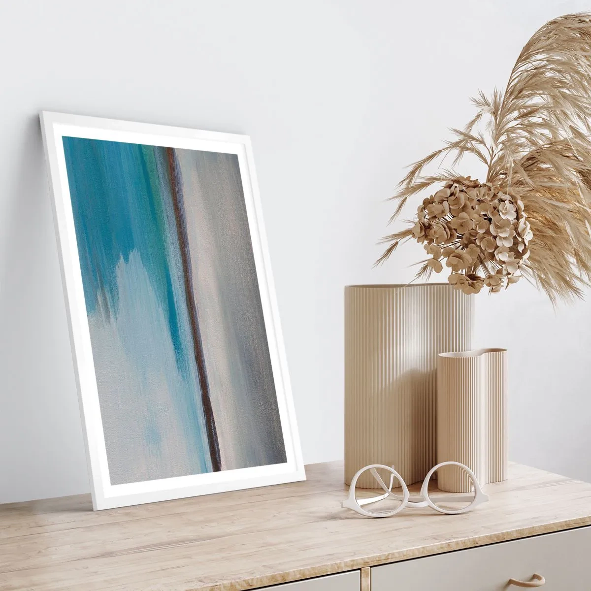 Affiche dans un cadre blanc - Poster - Paysage horizontal - 30x40 cm