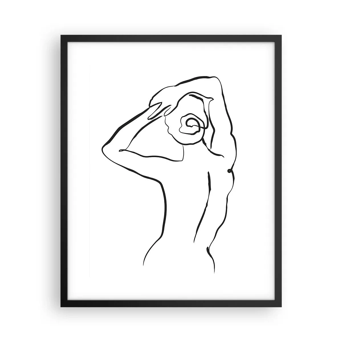 Affiche dans un cadre noir - Poster - Action matinale - 40x50 cm