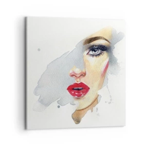 Impression sur toile - Image sur toile - Reflet dans une goutte d'eau - 60x60 cm