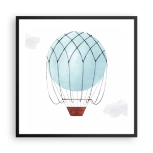 Affiche dans un cadre noir - Poster - Entièrement dans les nuages - 60x60 cm