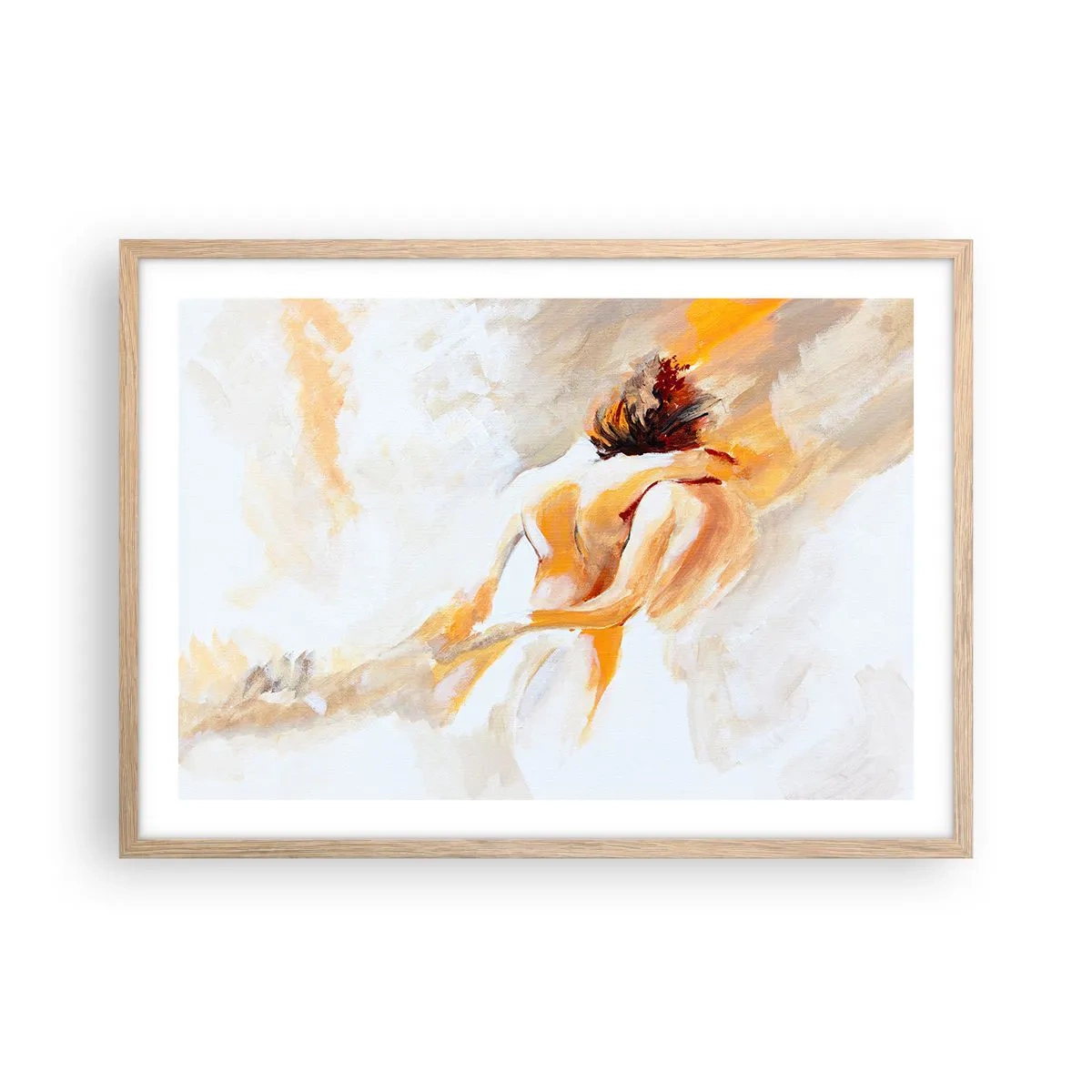 Affiche dans un chêne clair - Poster - Proximité dans le ciel - 70x50 cm