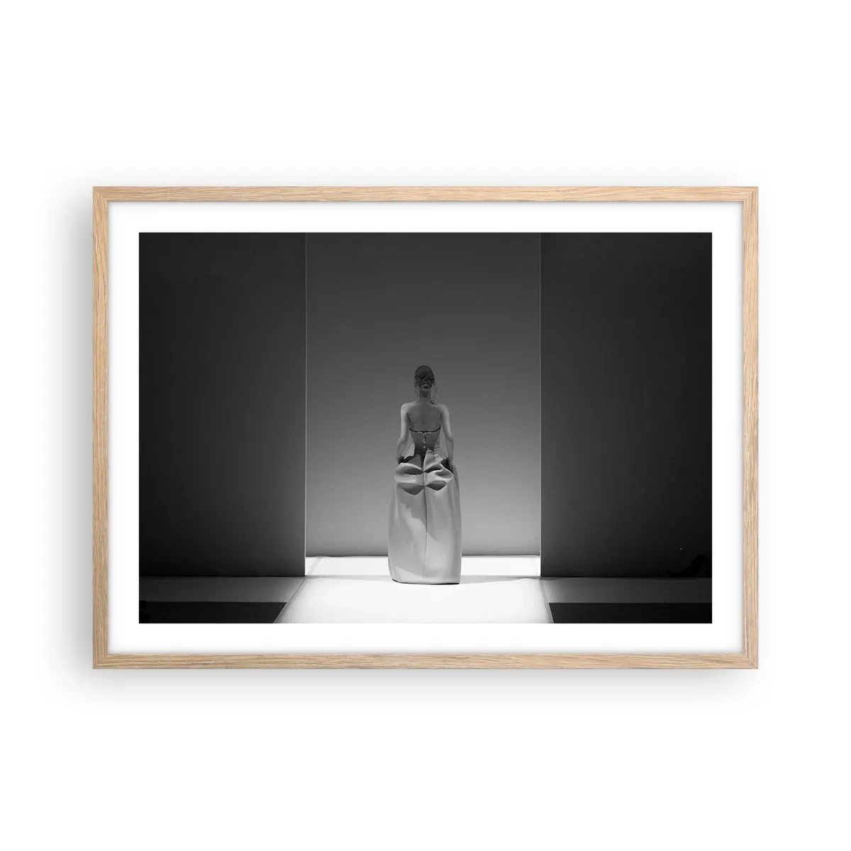 Affiche dans un chêne clair - Poster - Simplicité raffinée - 70x50 cm