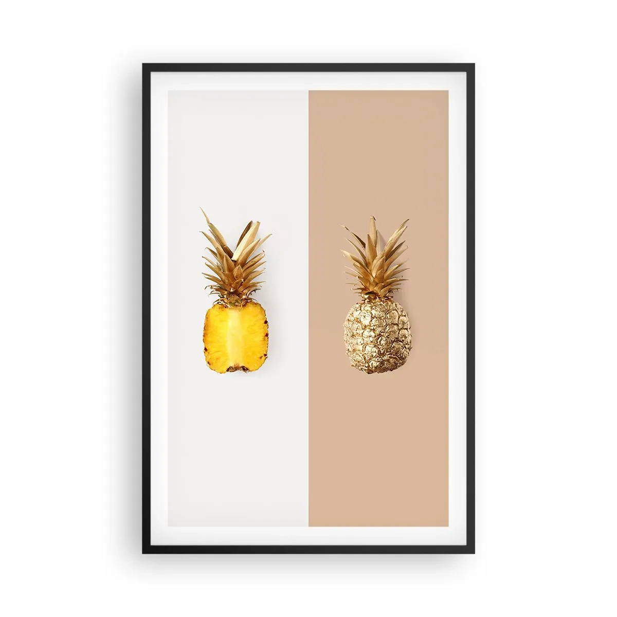 Affiche dans un cadre noir - Poster - Ananas pour nous - 61x91 cm