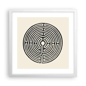 Affiche dans un cadre blanc - Poster - Ordre mystérieux - 40x40 cm