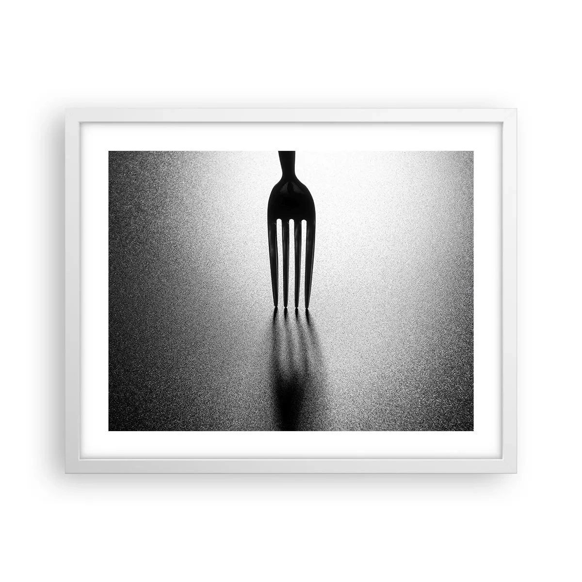 Affiche dans un cadre blanc - Poster - Lumière et ombre - 50x40 cm