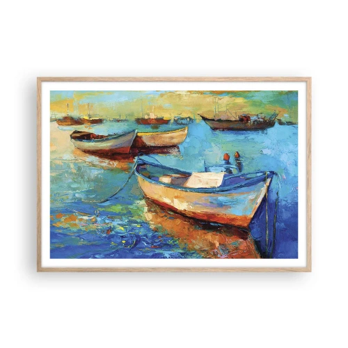 Affiche dans un chêne clair - Poster - Dans la baie du sud - 100x70 cm