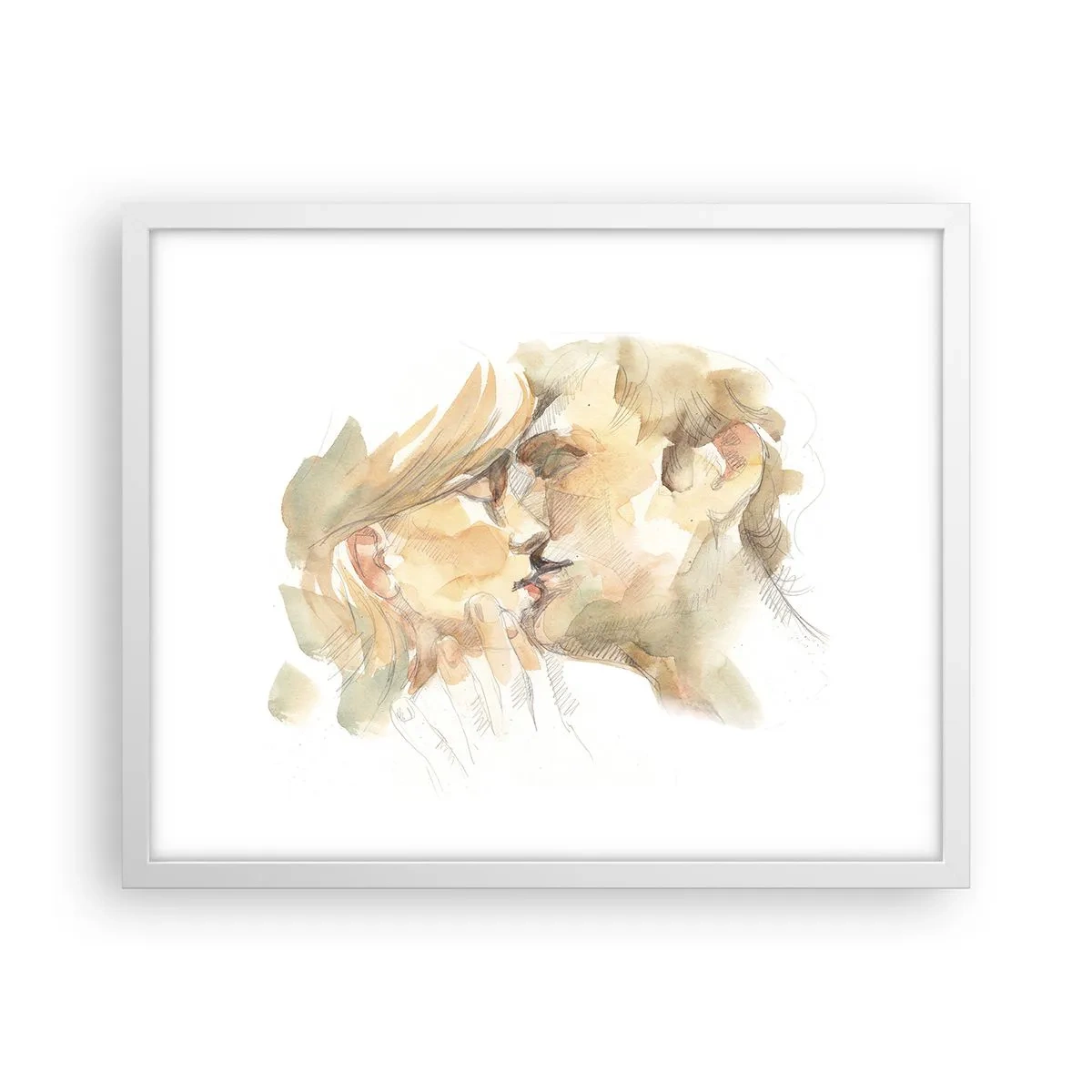 Affiche dans un cadre blanc - Poster - A moitié trouvé ? - 50x40 cm