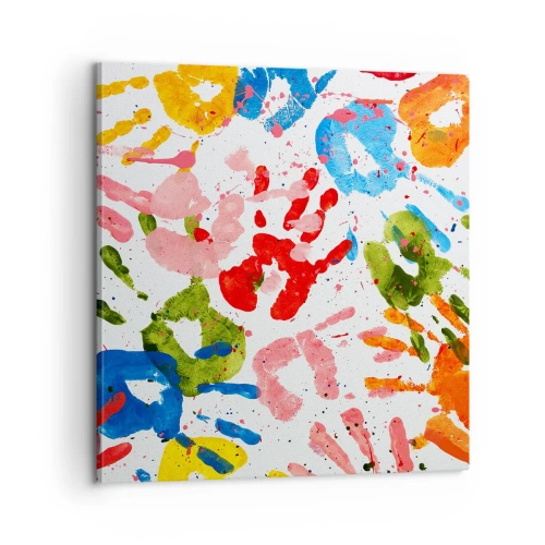 Impression sur toile - Image sur toile - Suivez les traces - 60x60 cm
