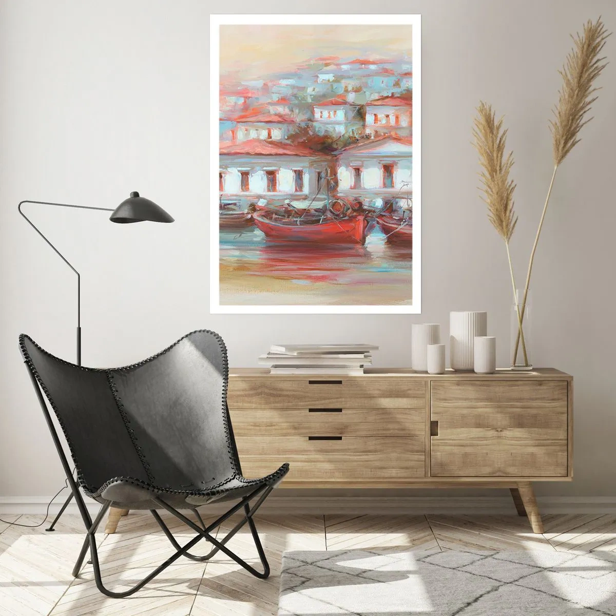 Affiche - Poster - Petite ville heureuse - 70x100 cm