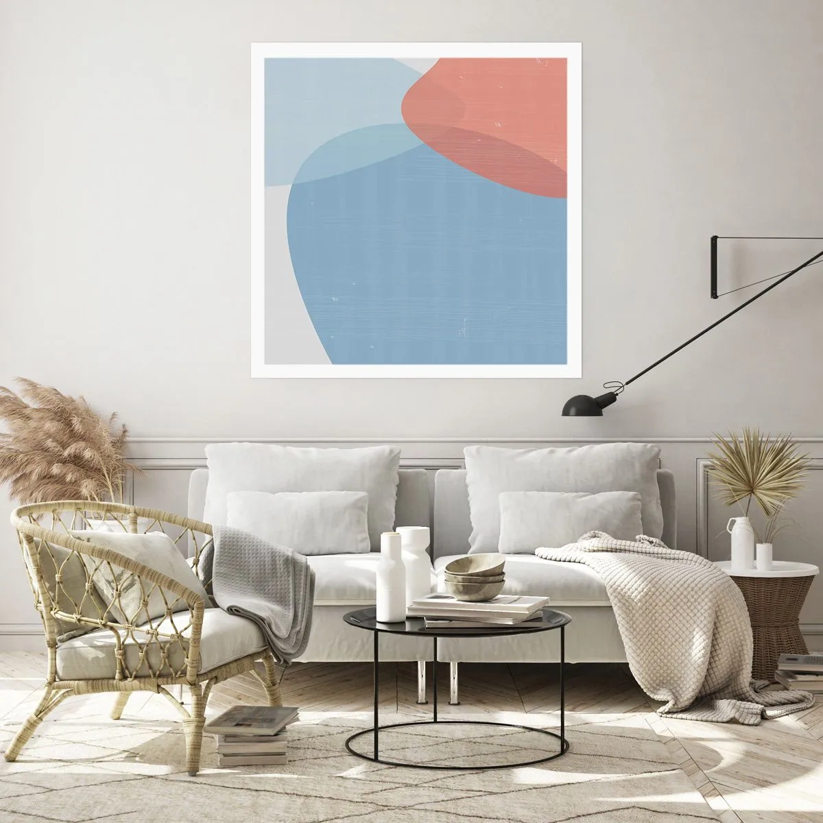 Affiche - Poster - Relations pastel - 60x60 cm