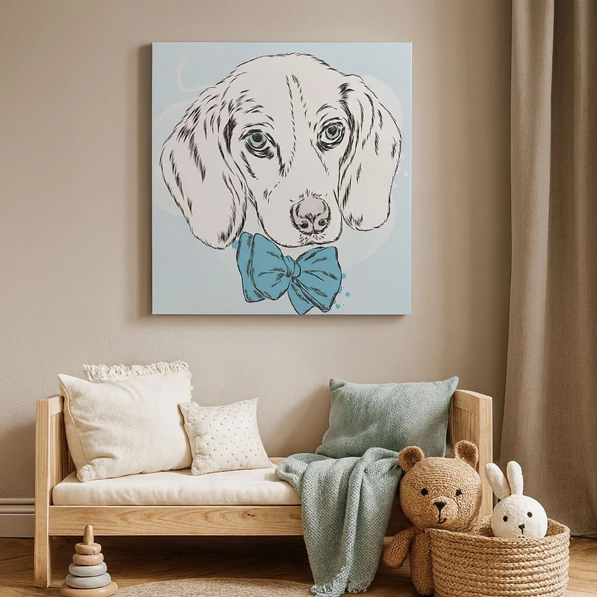 Impression sur toile - Image sur toile - L'élégance du chien - 30x30 cm