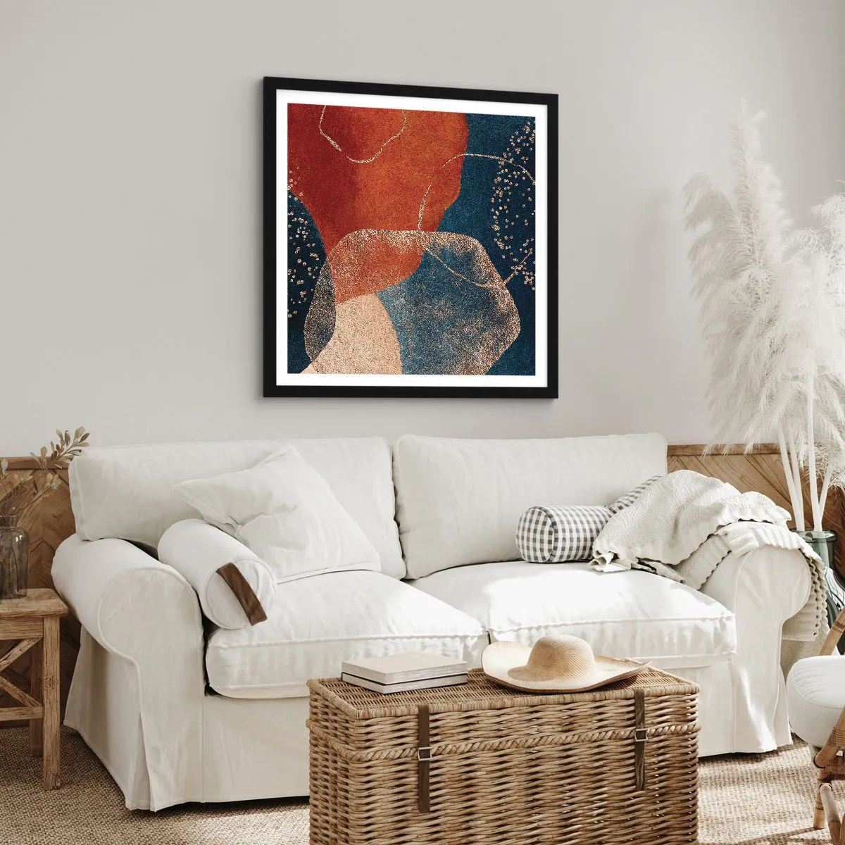 Affiche dans un cadre noir - Poster - La légèreté de l'être - 30x30 cm