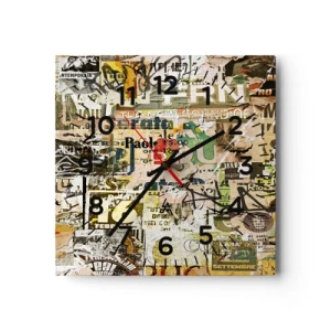 Horloge murale - Pendule murale - Oh, il se passe quelque chose... - 40x40 cm