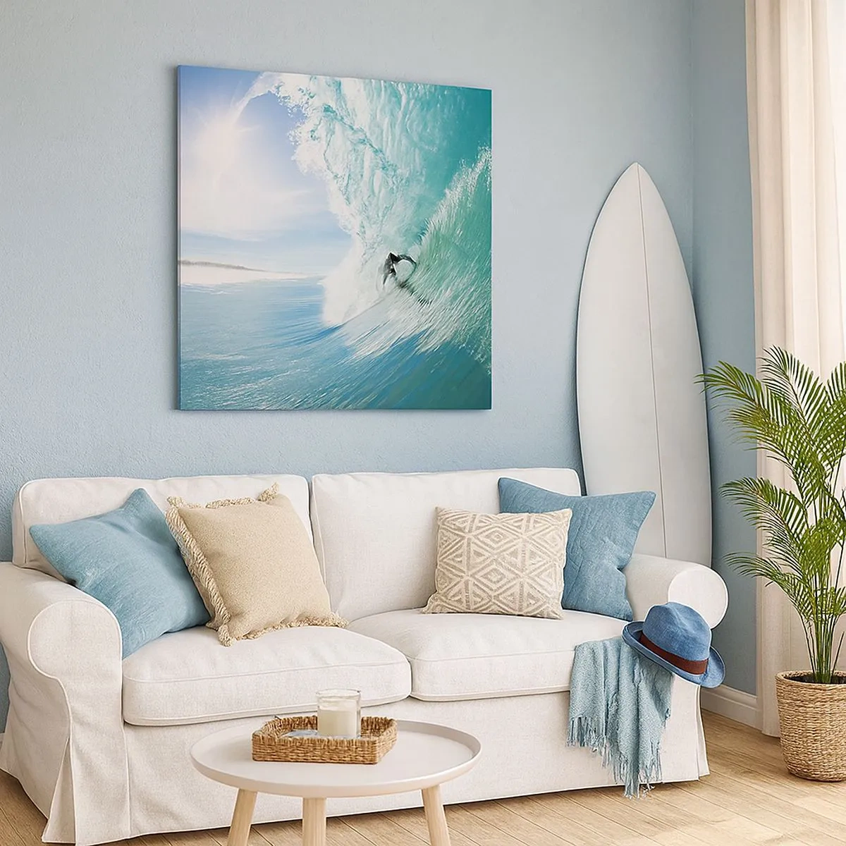 Impression sur toile - Image sur toile - Toujours sur la vague - 30x30 cm